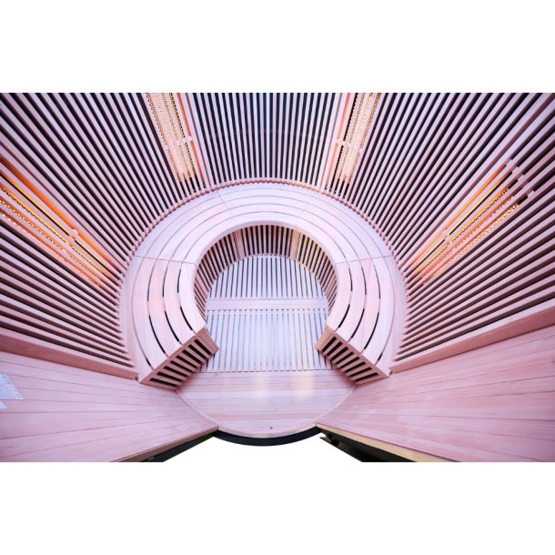 Sauna Moon Infrar&oslash;d Rund 4 pladser Sort Holls